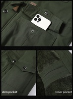 Blouson Bomber Homme Hiver 2026 en Coton Lavé avec Fermeture Éclair, Capuche Amovible, Doublure Polaire Épaisse, Coupe Slim Décontractée et Coupe-Vent