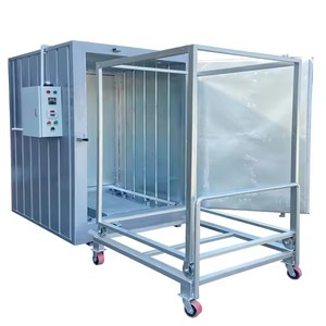 Điện nhỏ bột chữa lò với xe đẩy bột áo lò công nghiệp kim loại lớp phủ máy hàng loạt khô Baking - Product Image 1