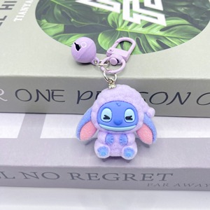 Nuovo Portachiavi 3D Personalizzato di Tendenza, Cartoon <span class=keywords><strong>Lilo</strong></span> e Stitch, Portachiavi Floccato 3D, Ciondolo Decorativo per Borse, Regalo, Catene Portachiavi in Gomma - Product Image 3