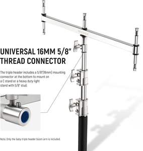 <span class=keywords><strong>NEEWER</strong></span> UA005 C Soporte/soporte de luz 16mm Baby Stud 28mm para trípode para Baby Triple Header Boom Arm 5/8 \ "Pins 1-1/8 \" - Product Image 2