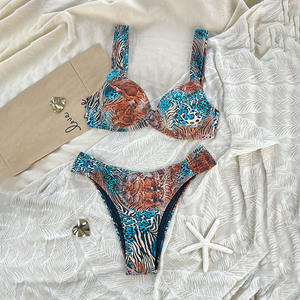 Nuevo Diseño de Traje de Baño de Dos Piezas para Mujer, Micro Bikini Largo Sólido, Ropa de Playa Sexy, Cintura Casual, Logotipo Frontal, Ecológico - Product Image 5