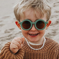 Nouvelles lunettes de soleil tendance rondes pour enfants, protection UV400, pour l'été