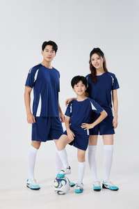 Uniforme de Fútbol Personalizado para Adultos y Niños, Absorbente de Sudor, Transpirable, de Secado Rápido, para <span class=keywords><strong>Entrenamiento</strong></span> y Competencia, de Manga Corta - Product Image 4
