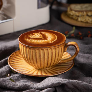 Tasse à café en <span class=keywords><strong>verre</strong></span> martelé <span class=keywords><strong>Toyo</strong></span> Sasaki avec soucoupe en bois de noyer, résistante à la chaleur, style japonais, usage domestique, pour infusion manuelle - Product Image 1