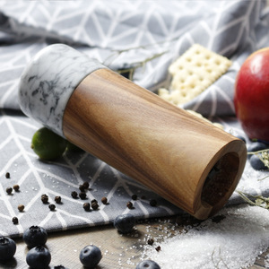 <strong>Christmas</strong> Gift Kitchen Cooking Utensils Decorative Acacia Wood &amp; Marble Spice Seasoning Bottle <strong>Salt</strong> <strong>Shaker</strong> <strong>and</strong> <strong>Pepper</strong> Grinder - Product Image 5