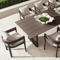 Meubles de jardin en aluminium élégants et populaires, table et chaises de salle à manger d'inspiration antique, tables et chaises de jardin