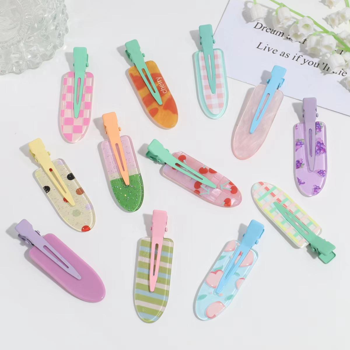 YIYI 2025 New Design Summer Girl Clips Cherry Fruit Cute Hair Accessories Fresh Color Series Hair Clips