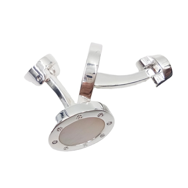 Оптовая продажа, высококачественные персонализированные тонкие металлические запонки, запонки для мужских рубашек