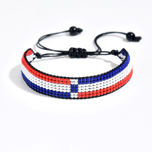Bracelets à breloques drapeaux de 192 pays en gros : Liban, Italie, Éthiopie, EAU, Somalie, Iran, Bracelet drapeau américain Miyuki - Product Image 5