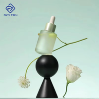 Flacon pulvérisateur d'huile essentielle en verre sablé 10ml 20ml 30ml 50ml à épaule plate, MOQ 100 pièces