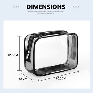 Custom Size Logo Waterproof Travel Organizer Pvc Zipper <b>Toiletry</b> Cosmetic <b>Clear</b> Makeup <b>Bag</b> Wholesale for Women - Product Image 2