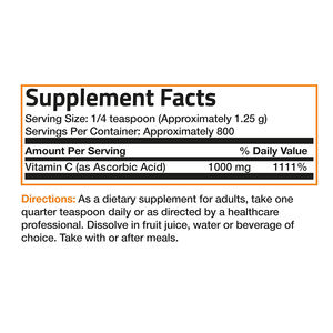 Oem Private Label Vitamine C Poeder Zuiver Ascorbinezuur Oplosbare Fijne Kristallen Gezond Immuunsysteem Voedingssupplement Voor Volwassenen - Product Image 2