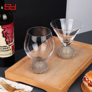 Set di bicchieri per bevande con decorazione a diamante in oro colorato di alta qualità con Base a forma di palla per Paty, regalo - Product Image 6