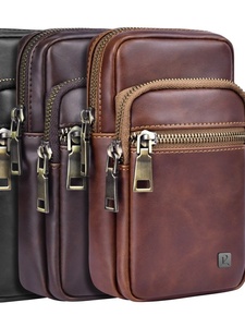 Borsa da Cintura Universale in Pelle PU con Doppia Tasca e 3 <span class=keywords><strong>Scomparti</strong></span> per Telefono Cellulare - Product Image 4