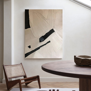 Hand Painted Oil Painting Abstract Art Wall Decor For Living Room Hotel Model Room Minimalist Style No <b>Frame</b> - Product Image 1