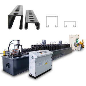Máquina formadora de rollos de canal Unistrut de canal C de puntal galvanizado ranurado 41*21 para energía solar - Product Image 1