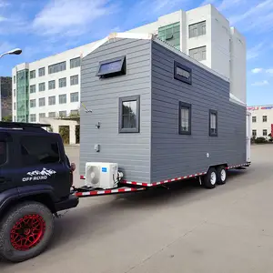 European-approved Trailer Houses DeepBlue's US Standard Double Storey Tiny Home On Wheels