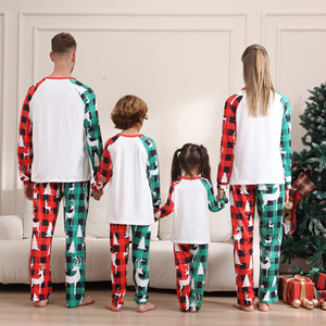 <span class=keywords><strong>Merry</strong></span> <span class=keywords><strong>Grinchmas</strong></span> rojo verde Plaid Conjunto de pijama de mujer transpirable cintura elástica ropa de dormir informal para verano invierno otoño familia - Product Image 2