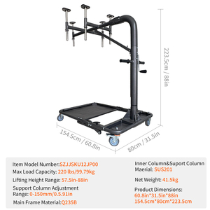 Aoshuna para Wrangler <span class=keywords><strong>Bronco</strong></span> 2 puertas, Elevador de Techo Rígido Desmontable, Manivela de Acero Inoxidable que Ahorra Esfuerzo, Fácil Montaje Individual - Product Image 4