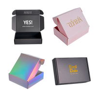 Boîtes cadeaux d'expédition pliantes en carton ondulé avec logo conçu en usine enveloppe de papier de stratification mate recyclable écologique personnalisée