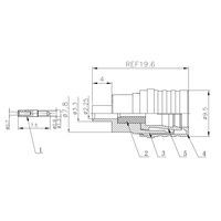Nouveau connecteur QMA-JB2 Jack mâle connecteur coaxial QMA pour câble de Communication RG405 RG086