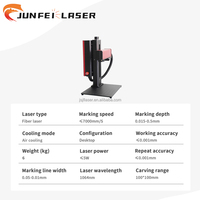 Máquinas de Marcado de Fibra Óptica JUNFEI MINI de 5W con Luz Roja, Modelo Portátil Dividido, para Personalización de Logotipos en Acero al Carbono, Acero Inoxidable, Fotos y Regalos