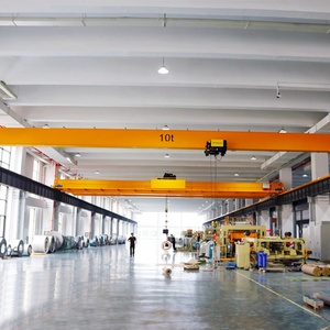 Pont roulant monopoutre européen de 5, 10 et 20 tonnes avec palan à double vitesse et moteur-pompe pour usage en construction - Product Image 1