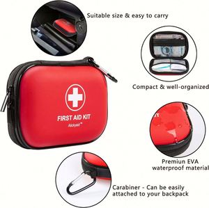 Botiquín de Primeros Auxilios Portátil con Suministros Médicos de Emergencia, Bolsa Médica Impermeable de EVA con Logotipo - Product Image 5