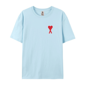 100% 纯棉男士奢侈品牌夏季t恤刺绣休闲运动短袖舒适透气 - Product Image 1