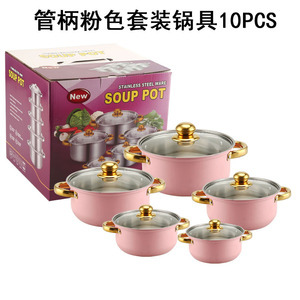 Vente directe d'usine 5 pièces ensemble de marmite casserole à lait ustensiles de cuisine en acier inoxydable 304 <span class=keywords><strong>les</strong></span> ustensiles De Cuisine - Product Image 6