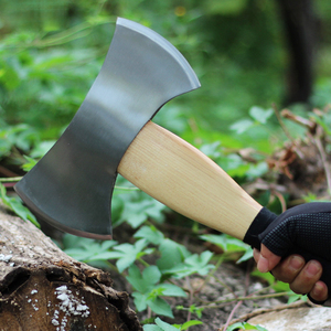 Ascia Forgiata a Doppio Taglio con Manico in <span class=keywords><strong>Noce</strong></span>, Tomahawk Resistente ad Alta Durezza, Ascia Multifunzionale per Taglio e Abbattimento all'Aperto - Product Image 5