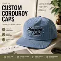 Gorras Snapback de Pana Crema con Visera Plana, Bordado 'Soft Life', Estructuradas, Más Vendidas al por Mayor para Pedidos a Granel