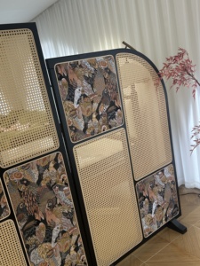 Modern Luxury Solid Ash Wood Rattan Divider Nordic Retro Partition <b>Screen</b> for Hotel Living Room <b>Bedroom</b> Block - Product Image 6