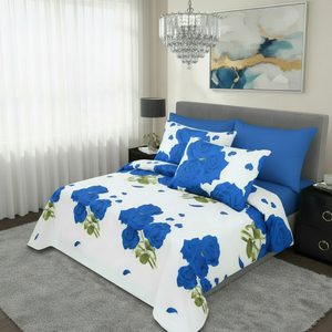 Nuevo Juego de Sábanas de 8 Piezas Ecológicas con Estampado de Cortinas Transparentes y Tela de Microfibra para Dormitorio y Uso Doméstico - Product Image 2