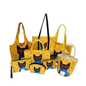 Reusable Shopping Bag Grocery Hand-Painted Pink Cheap Women Kraft Handle Women'S Tote Shoulder Compostible Mailer Bags