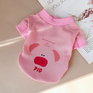 Cute Animal Print Pet Hoodies For Dogs And Cats Blue Elephant <b>Pink</b> Pig Green <b>Bear</b> Yellow Puppy Polyester Material ZYKBX05 - Product Image 4