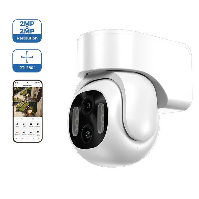 Arpha K16 Tuya App Alexa Google Assistant Two Way Audio Wide Angle Outdoor Home Security Network AI Dual Camera