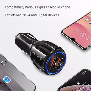 ที่ชาร์จในรถยนต์ QC3.0 ชาร์จเร็วแบบคู่พอร์ต USB 5V 3A ที่ชาร์จเร็วในรถยนต์ QC3.0 - Product Image 4