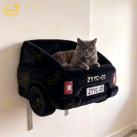 Lit-caverne mural pour chat en forme de voiture, très tendance, en mousse plastique moderne, avec une grande capacité de charge, pour la décoration murale - OEM