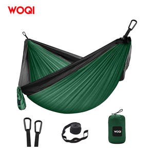 Hamaca Woqi para Acampar al Aire Libre, de Nailon Verde, Portátil, Individual/Doble, Capacidad de 226 kg, Diseño Minimalista - Product Image 1