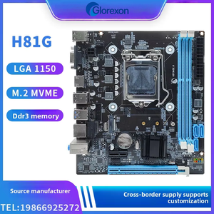 Carte mère d'ordinateur Glorexon Intel H81G Micro-ATX toute nouvelle, mémoire DDR3 double canal, <span class=keywords><strong>socket</strong></span> <span class=keywords><strong>LGA</strong></span> <span class=keywords><strong>1150</strong></span>, prend en charge les processeurs I3/i5/i7 - Product Image 1