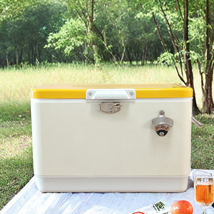 Vente en gros <span class=keywords><strong>de</strong></span> glacière <span class=keywords><strong>de</strong></span> bar <span class=keywords><strong>de</strong></span> terrain 30L avec logo personnalisé Boîte isotherme en métal pour l'extérieur, le <span class=keywords><strong>camping</strong></span> et le pique-nique Fabricant <span class=keywords><strong>de</strong></span> glacières alimentaires vintage - Product Image 6