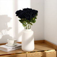 Kunstmatige roos met één steel Woonkamer Eettafeldecoraties Zijden bloemen Bruiloft Decoratieve bloemen