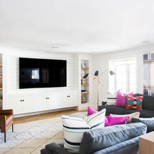 Meubles <span class=keywords><strong>TV</strong></span> en bois de style shaker blanc personnalisés de luxe modernes - Product Image 2