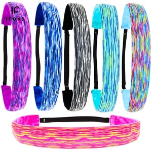IFOND Toptan Tie Dye Esnek Ayarlanabilir Tokalı Spor Bandı Kaymaz Ter Emici Baş Bandı Çocuklar İçin Özel Tasarım - Product Image 2