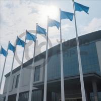Vente en gros 6-20 mètres de mât de drapeau commercial conique en fibre de verre FRP / GRP fabricants de mâts de drapeau