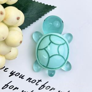 50Mm lumineux Mini tortue mignon gelée couleur Fluorescent bijoux accessoires acrylique charme - Product Image 5