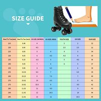 Topsupply haut haut en cuir PU classique Double rangée patins à roulettes Quad patin à roulettes pour enfants patin à roulettes professionnel