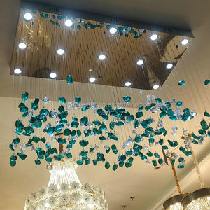 Gran Proyecto de lujo interior Hotel vestíbulo Villa exposición restaurante decoración piedra colgante decoración candelabro - Product Image 2