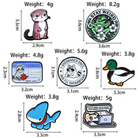 Animaux mignons, ratons laveurs, taupes, badges, motifs de dessins animés, accessoires lettres anglaises, broches, sacs à dos, décorations